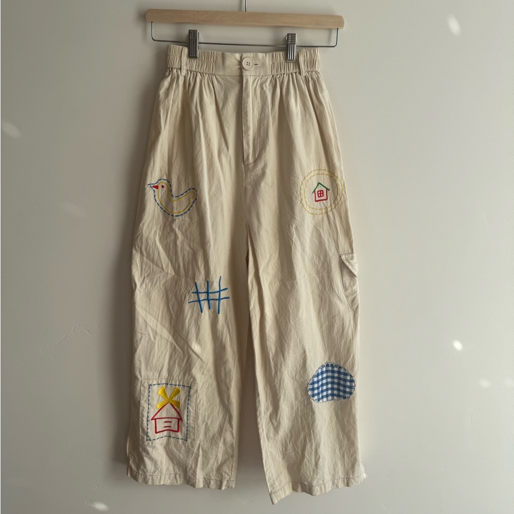 Kina & Tam Beige Explorer Patchwork Pants